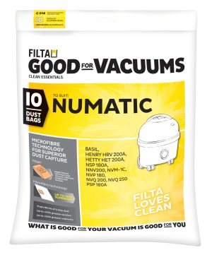 FILTA Numatic 1C Sms Multi Layered Vacuum Cleaner Bags 10 Pack (C014) (60092)