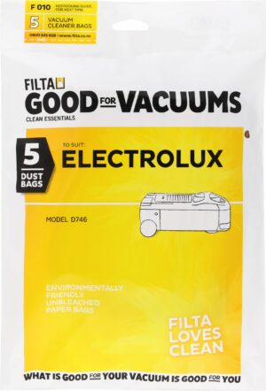 FILTA Electrolux D746 Paper Vacuum Cleaner Bags 5 Pack (F010) (11013)