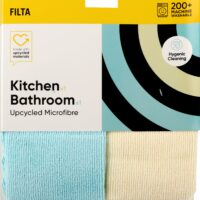 FILTA Upcycled Microfibre Cloth – Kitchen & Bathroom – 2Pk (30039)