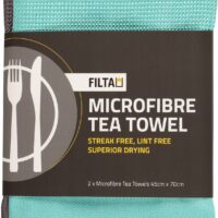 FILTA Xl Microfibre Tea Towel Sky 2 Pack (45Cm X 70Cm) (30058)