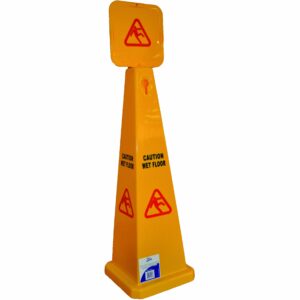 FILTA Pyramid Caution Wet Floor Sign Yellow 900Mm (ED19260)