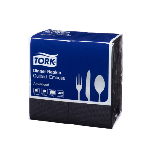 Tork Quilted Black Dinner Napkin (2314371)