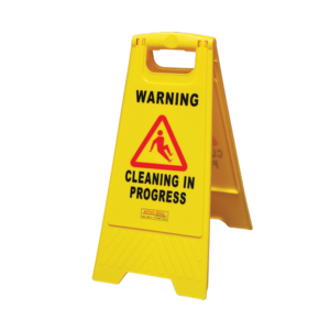 Filta Gala A-Frame Safety Sign – “Cleaning In Progress” Yellow (BASAC12Y)