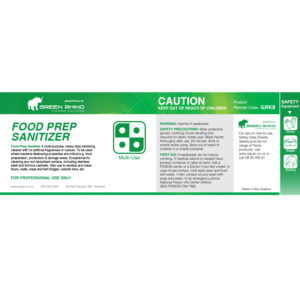Green Rhino® Half Label K8 Food Prep Sanitiser (GRHLK8)