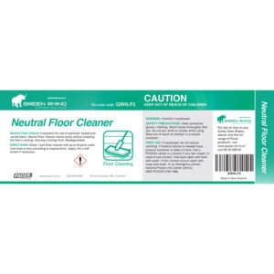 Green Rhino® Neutral Floor Cleaner Half Label (GRHLF2)
