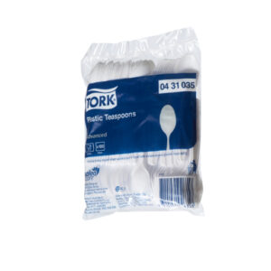 Tork White Plastic Teaspoon (431035)