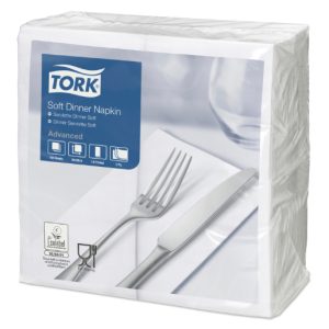 Tork Soft White Dinner Napkin 1/8 Folded (477579)