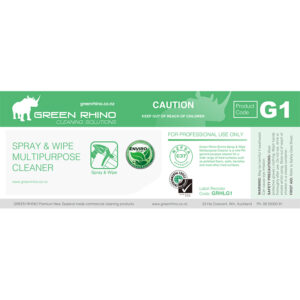 Green Rhino® Enviro Spray & Wipe Cleaner G1 Half Label (GRHLG1)