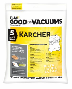 FILTA Wet & Dry 30Lt Sms Multi Layered Vacuum Cleaner Bags 5 Pack (C020) (20072)