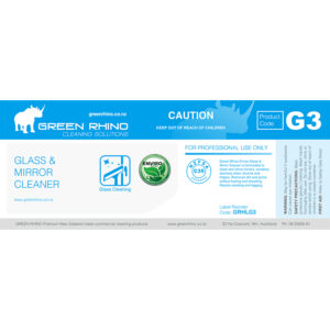 Green Rhino® Enviro Glass & Mirror Cleaner G3 Half Label (GRHLG3)