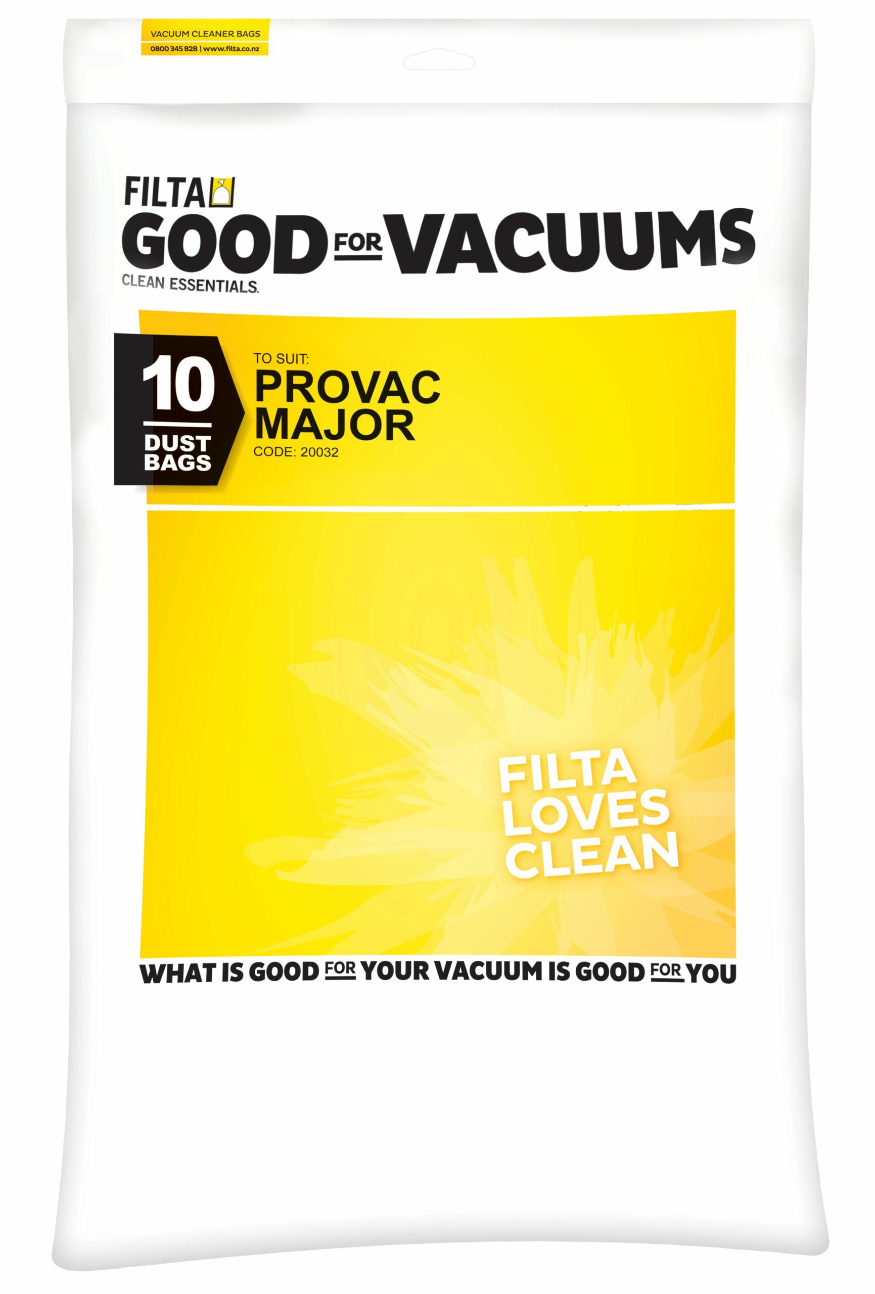 FILTA Provac Major Sms Multi Layered Vacuum Cleaner Bags 10 Pack (20032)