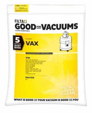 FILTA Vax Paper Vacuum Cleaner Bags 5 Pack (F052) (12011)