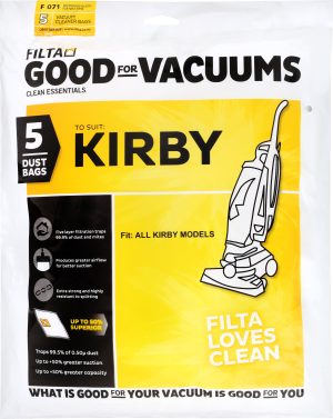 FILTA Kirby Type F Sms Multi Layered Vacuum Cleaner Bags 5 Pack (F071) (20111)