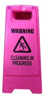 Filta Gala A-Frame Safety Sign – “Cleaning In Progress” Pink (BASAC12P)