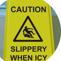 Filta Gala A-Frame Safety Sign – “Slippery When Icy” Yellow (BASAC16Y)