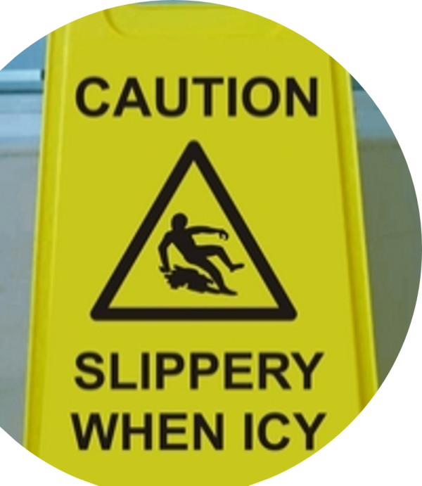 Filta Gala A-Frame Safety Sign – “Slippery When Icy” Yellow (BASAC16Y)