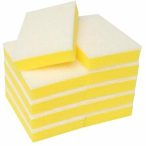 FILTA Sponge Scourer White / Yellow – 6X4 Inch / 150X100Mm (SS640WHT)
