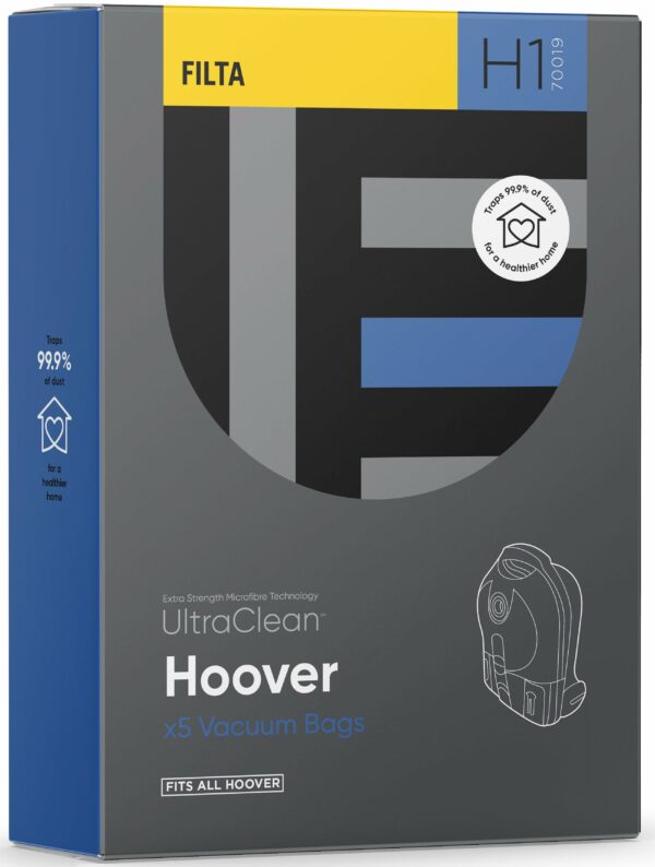 Filta H1 – Ultraclean Hoover Sms Multi Layered Vacuum Bags 5 Pack (70019)