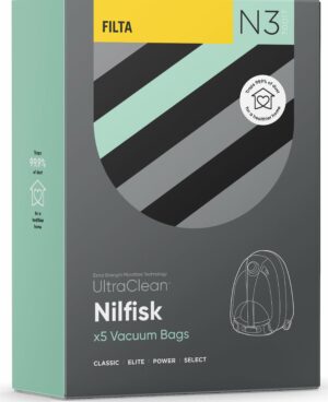 Filta N3 – Ultraclean Nilfisk Power Sms Multi Layered Vacuum Bags 5 Pack (70017)