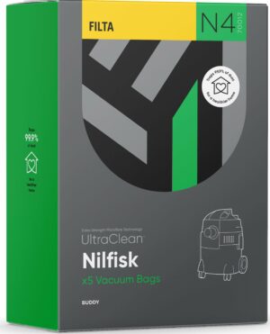 Filta N4 – Ultraclean Nilfisk Buddy Sms Multi Layered Vacuum Bags 5 Pack (70012)