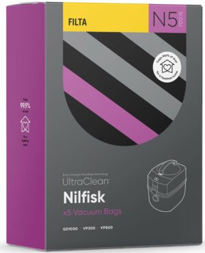 Filta N5 – Ultraclean Nilfisk Gd1000 Sms Multi Layered Vacuum Bags 5 Pack (70016)