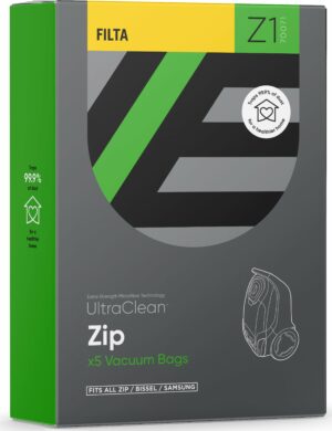 Filta Z1 – Ultraclean Samsung, Bissell, Zip Sms Multi Layered Vacuum Bags 5 Pack (70071)