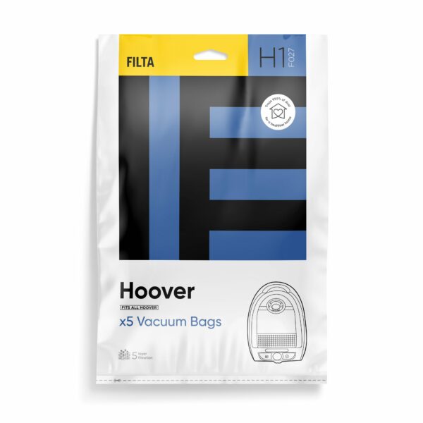 Filta H1 – FILTA Hoover Sms Multi Layered Vacuum Cleaner Bags 5 Pack (F027) (20019)