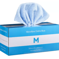 MPH33177 Grab-A-Rag Dispenser Microfibre Cloth Blue, 300 x 300mm, 185gsm (Pack of 50)