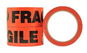 Matthews Packaging & Hygiene Message Tape Fragile (Orange / Black) (MPH13172)