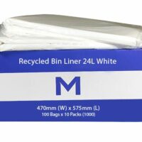 Matthews Packaging & Hygiene FP Recycled Bin Liner 24L (White, 30mu) (MPH2010)