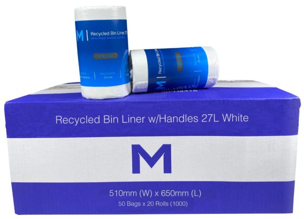 matthew's packaging, recycled rubbish bag, biodegradable rubbish bags, recycled bin liner, 27L office bin liner, biodegradable kitchen bin liner