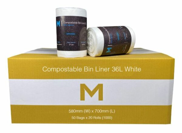 Matthews Packaging & Hygiene POR Compostable Bin Liner 36L (MPH2075)