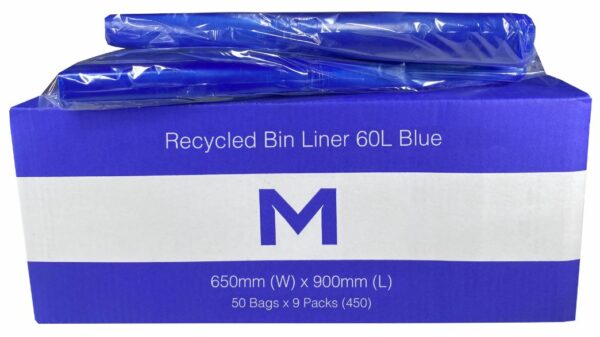 Matthews Packaging & Hygiene FP Recycled Bin Liner 60L (Blue, 30mu) (MPH2340)