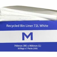 Matthews Packaging & Hygiene FP Recycled Bin Liner 72L (White, 40mu) (MPH2350)