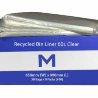 Matthews Packaging & Hygiene FP Recycled Bin Liner 60L (Clear, 30mu) (MPH2380)