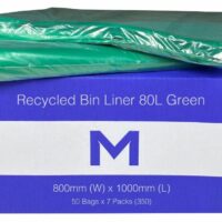 Matthews Packaging & Hygiene FP Recycled Bin Liner 80L (Green, 25mu) (MPH2420)