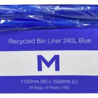 Matthews Packaging & Hygiene FP Recycled Bin Liner 240L (Blue, 30mu) (MPH2642)