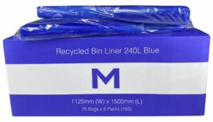 Matthews Packaging & Hygiene FP Recycled Bin Liner 240L (Blue, 30mu) (MPH2642)