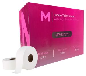 Matthews Packaging & Hygiene Virgin Jumbo Toilet Tissue Boxed (3 Ply) (MPH27270)