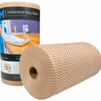 Matthews Packaging & Hygiene Antibacterial Wavy Wipes (Brown) (MPH27410)