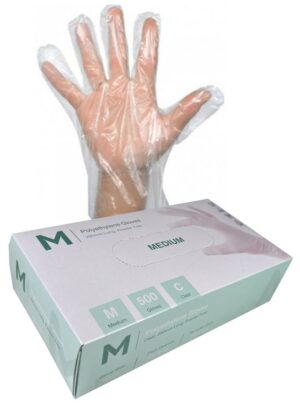 Matthews Packaging & Hygiene Polyethylene Gloves (Clear, M) (MPH29005)