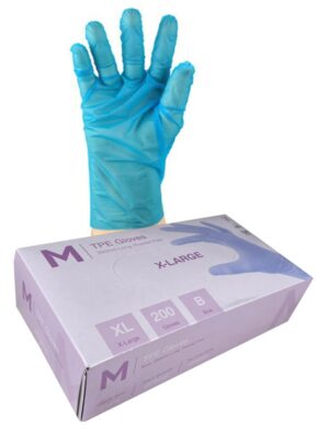 Matthews Packaging & Hygiene TPE Powder Free Gloves (Blue, XL) (MPH29090)