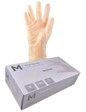 Matthews Packaging & Hygiene Vinyl Gloves Powder Free (Clear, M) (MPH29143)