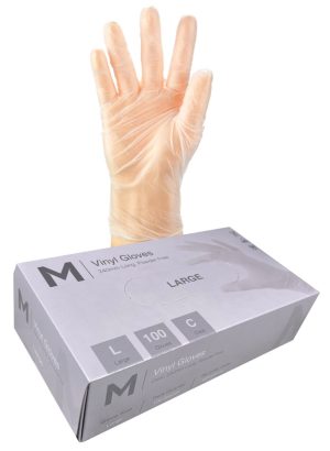 Matthews Packaging & Hygiene Vinyl Gloves Powder Free (Clear, L) (MPH29144)