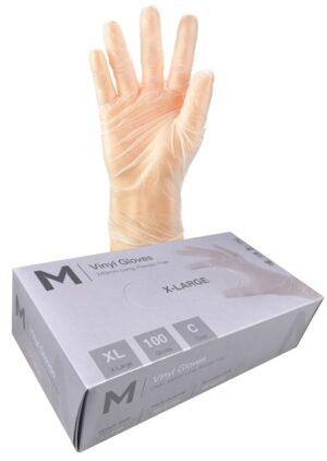 Matthews Packaging & Hygiene Vinyl Gloves Powder Free (Clear, XL) (MPH29145)