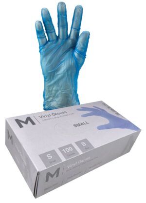Matthews Packaging & Hygiene Vinyl Gloves Powder Free (Blue, S) (MPH29166)