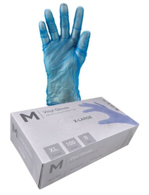 Matthews Packaging & Hygiene Vinyl Gloves Powder Free (Blue, XL) (MPH29169)