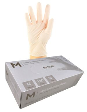 Matthews Packaging & Hygiene Latex Examination Gloves Powder Free (M) (MPH29220)