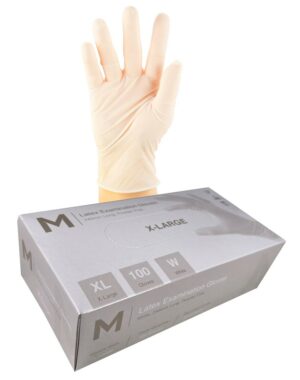 Matthews Packaging & Hygiene Latex Examination Gloves Powder Free (XL) (MPH29222)