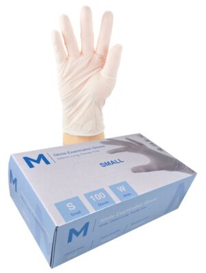 Matthews Packaging & Hygiene Nitrile Examination Gloves Powder Free (White, S) (MPH29295)